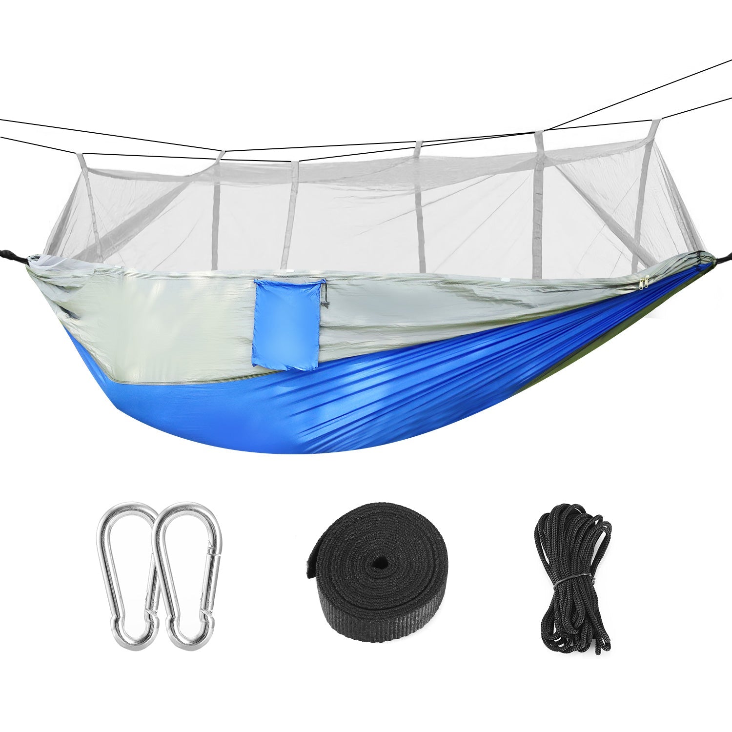 600lbs Two Person Hammock Mosquito Net Camping Hiking Portable Nylon