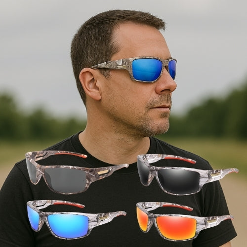 Polarized Outdoor Sports Sunglasses – Camouflage Cycling, Driving, Fishing, and Running Goggles with UV400 Protection