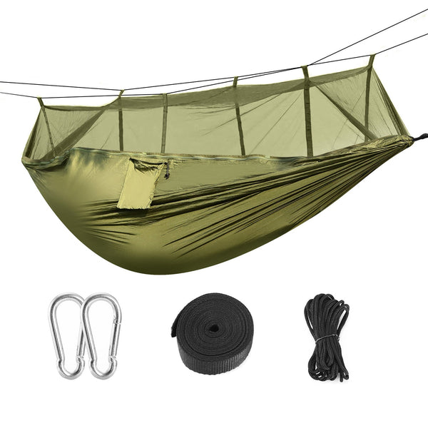 600lbs Two Person Hammock Mosquito Net Camping Hiking Portable Nylon