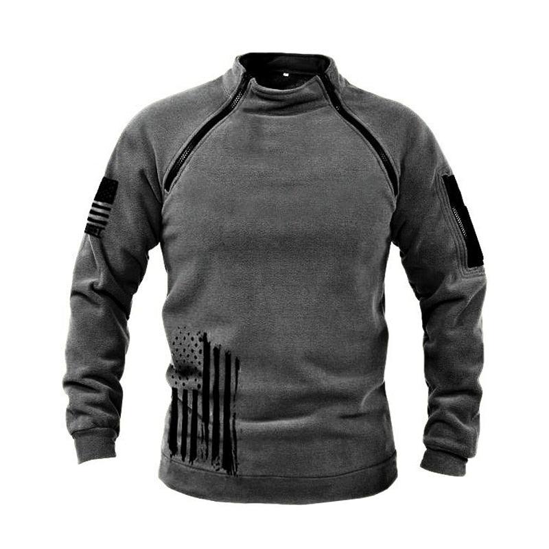 Men Winter Fleece Jacket Lightweight Tactical Casual Outdoor Windproof Coat