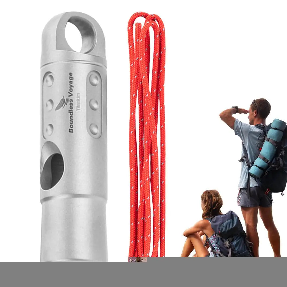 Titanium Emergency Survival Whistle Ultralight Loud Hiking Safety Tool