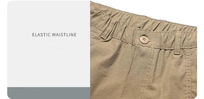 Men Ice Silk Quick Dry Hiking Travel Pants Lightweight Summer