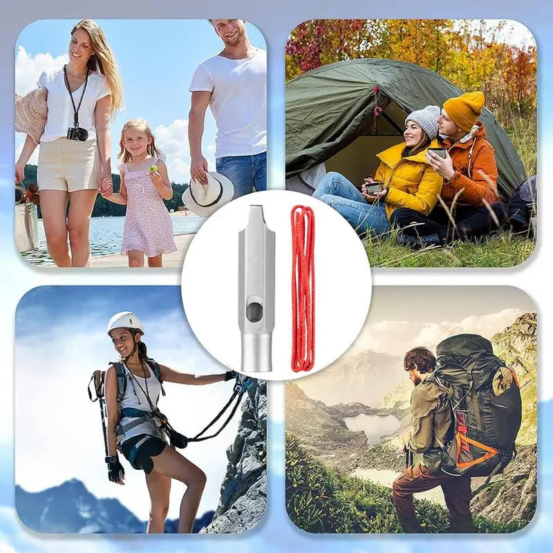 Titanium Emergency Survival Whistle Ultralight Loud Hiking Safety Tool