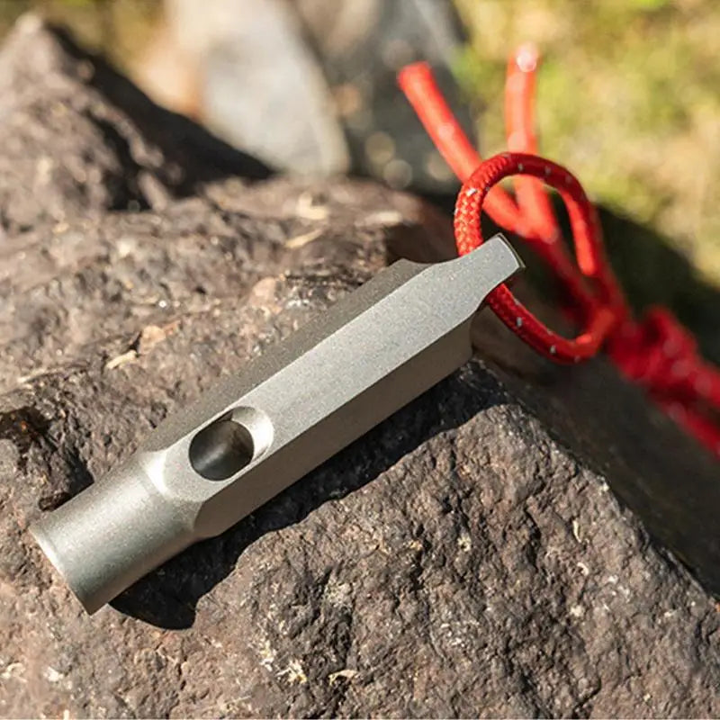 Titanium Emergency Survival Whistle Ultralight Loud Hiking Safety Tool