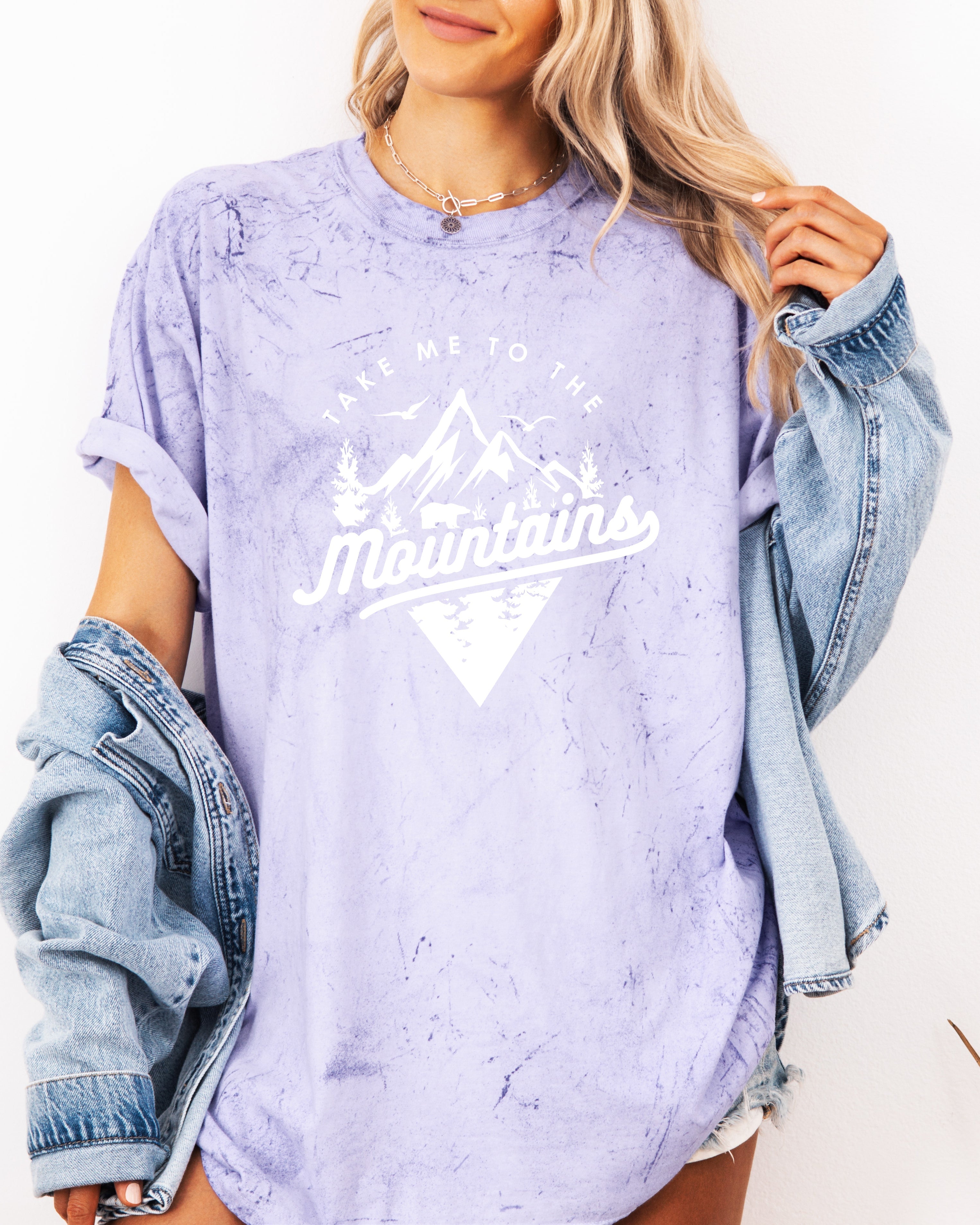 Take me to mountains Camping Hiking Comfort Colors T Shirt (Triangle)