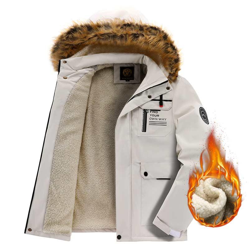 Men Hooded Waterproof Windproof Outdoor Winter Jacket Breathable Snow Coat