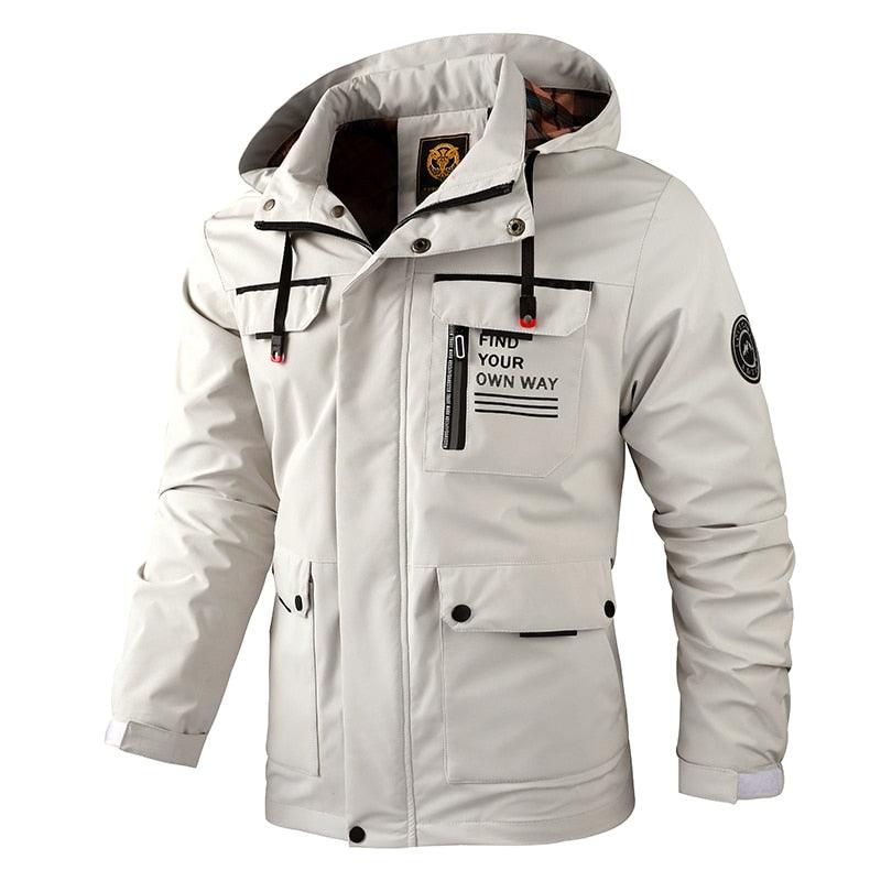 Men Hooded Waterproof Windproof Outdoor Winter Jacket Breathable Snow Coat