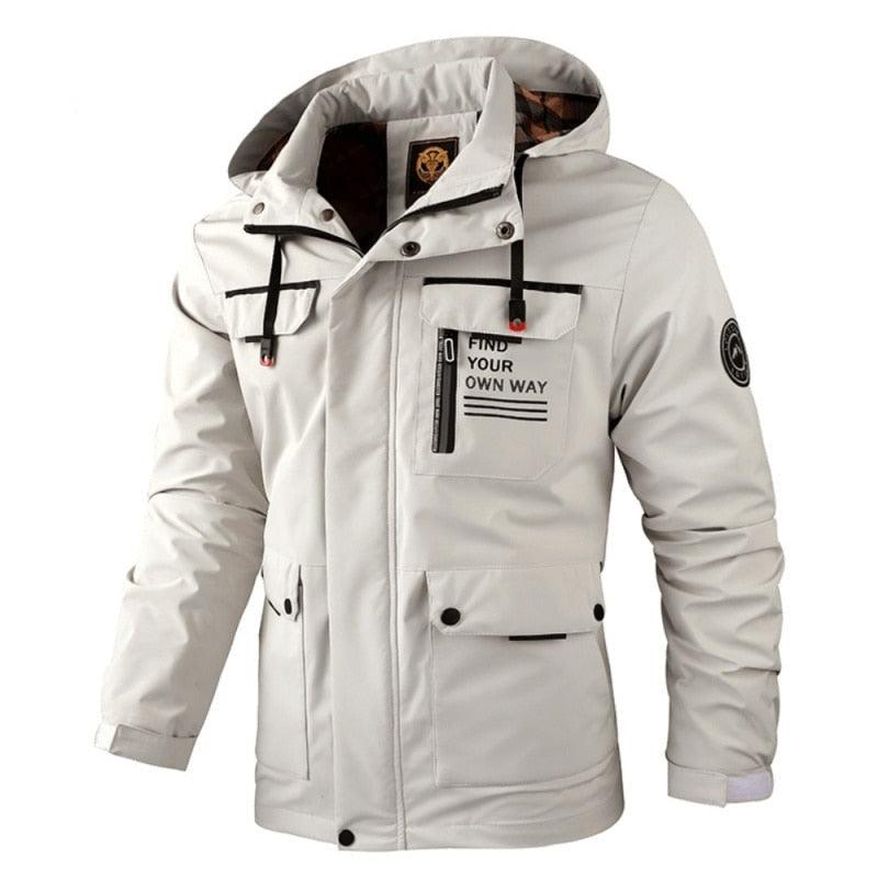 Men Hooded Waterproof Windproof Outdoor Winter Jacket Breathable Snow Coat