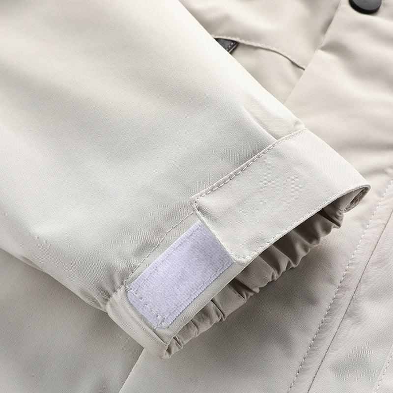 Men Hooded Waterproof Windproof Outdoor Winter Jacket Breathable Snow Coat