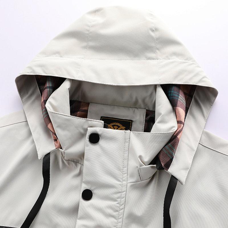 Men Hooded Waterproof Windproof Outdoor Winter Jacket Breathable Snow Coat