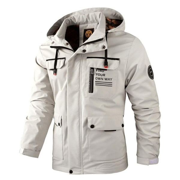 Men Hooded Waterproof Windproof Outdoor Winter Jacket Breathable Snow Coat