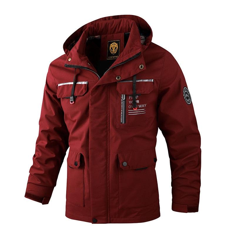 Men Hooded Waterproof Windproof Outdoor Winter Jacket Breathable Snow Coat