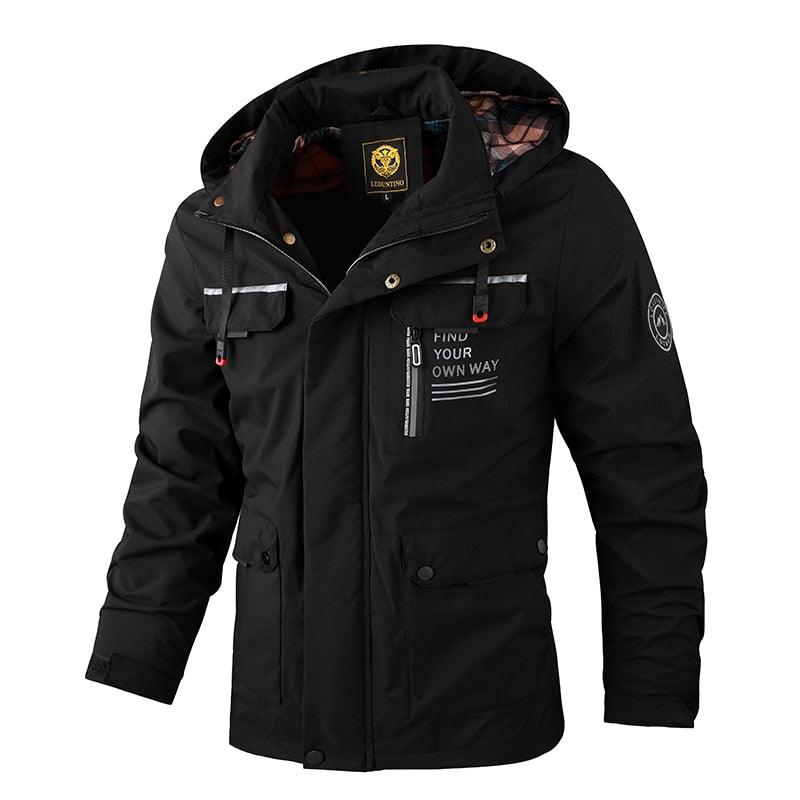 Men Hooded Waterproof Windproof Outdoor Winter Jacket Breathable Snow Coat