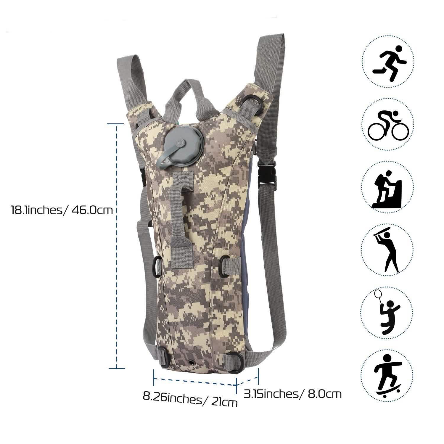Tactical Hydration Pack 3L Water Bladder