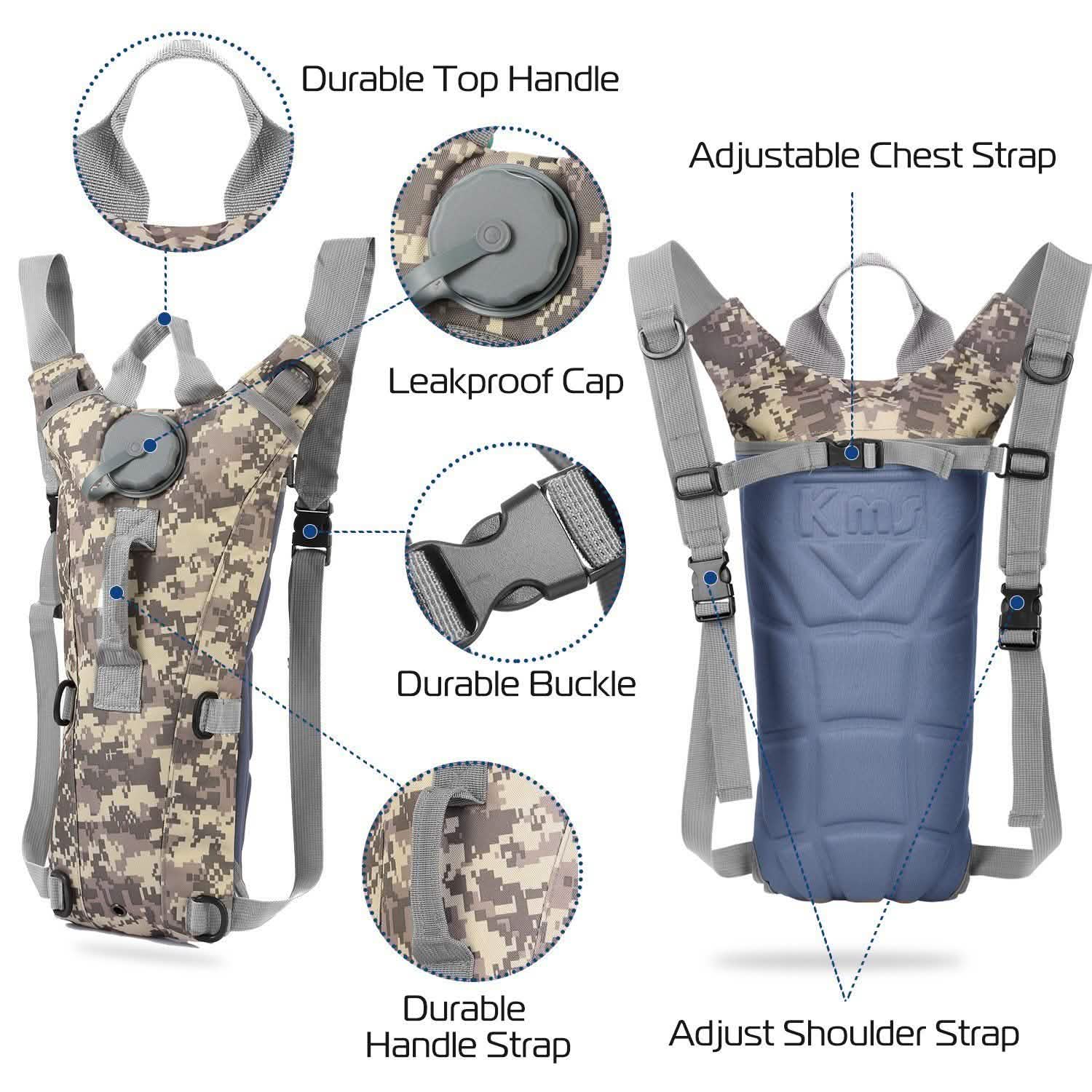 Tactical Hydration Pack 3L Water Bladder