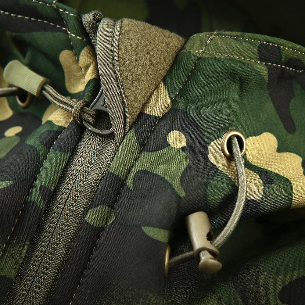 Men Camouflage Lightweight Water Resistant Tactical Windbreaker Outdoor Jacket Coat
