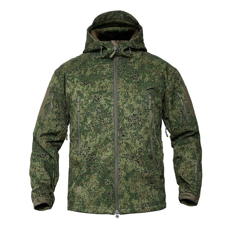 Men Camouflage Lightweight Water Resistant Tactical Windbreaker Outdoor Jacket Coat