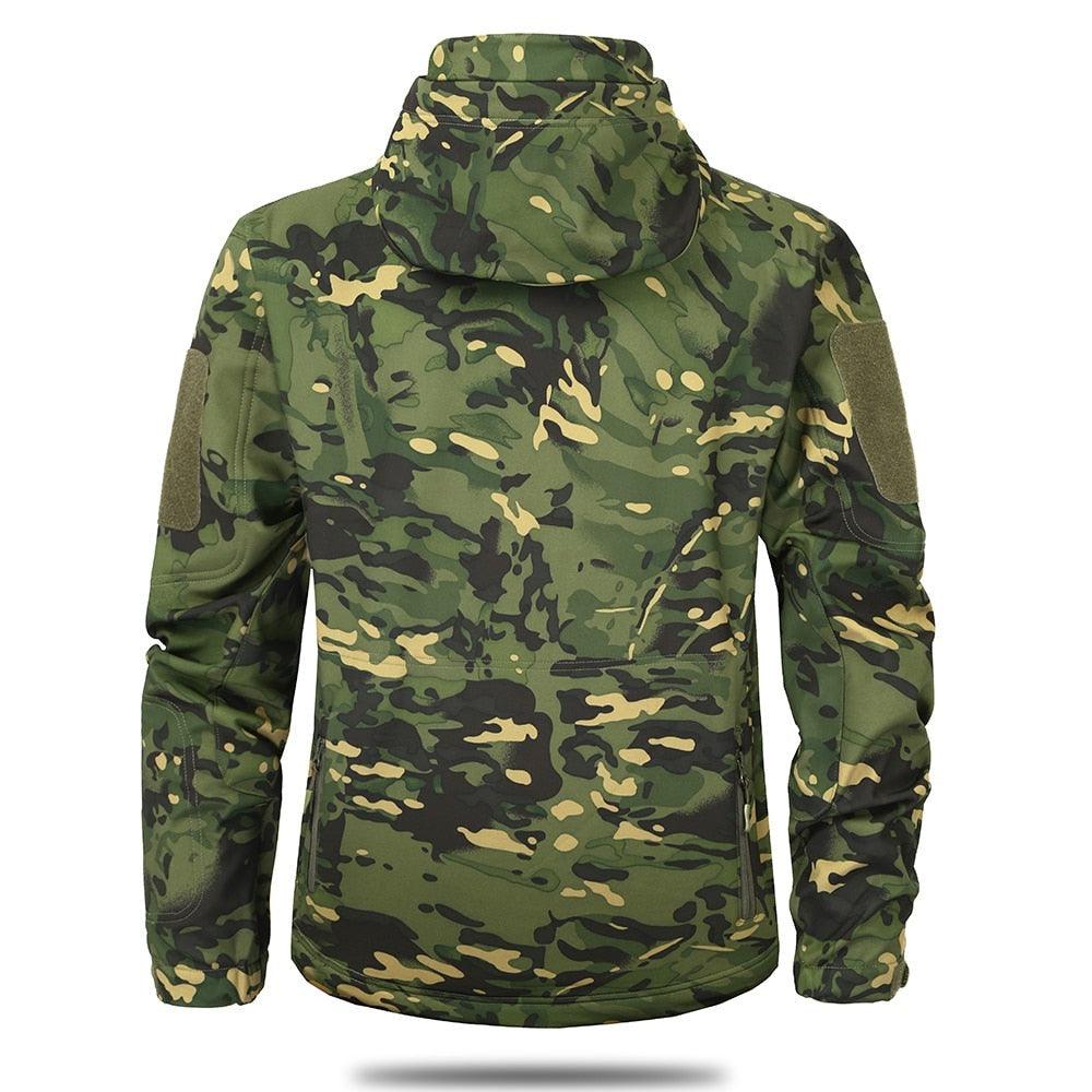 Men Camouflage Lightweight Water Resistant Tactical Windbreaker Outdoor Jacket Coat