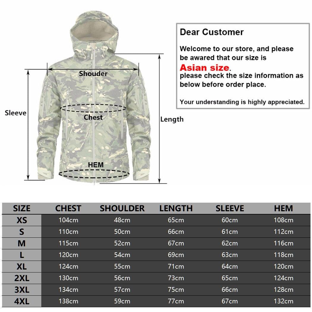 Men Camouflage Lightweight Water Resistant Tactical Windbreaker Outdoor Jacket Coat