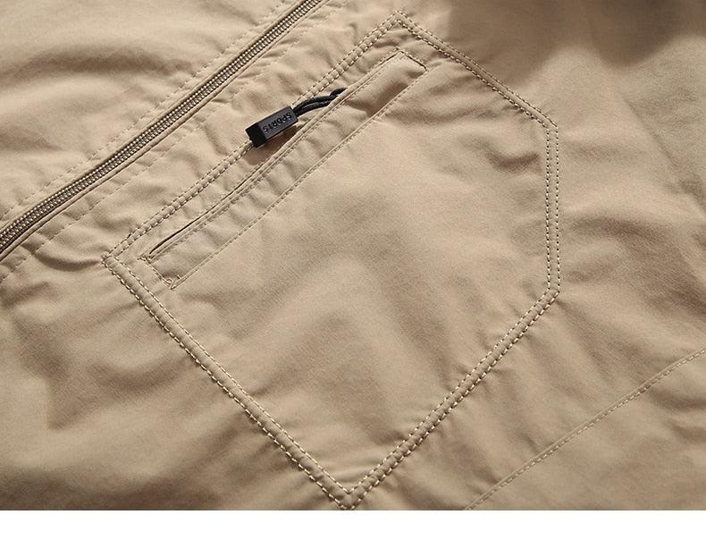 Men Waterproof Hooded Hiking Windbreaker Jacket Lightweight Tactical 5XL