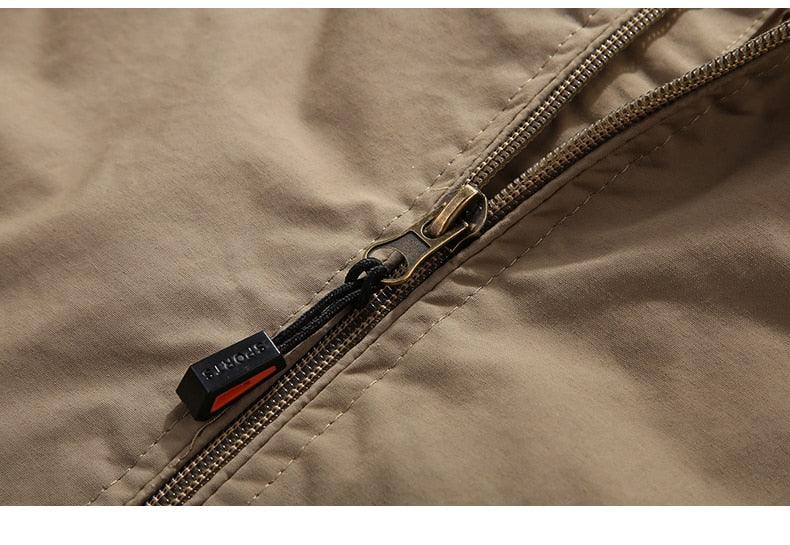 Men Waterproof Hooded Hiking Windbreaker Jacket Lightweight Tactical 5XL