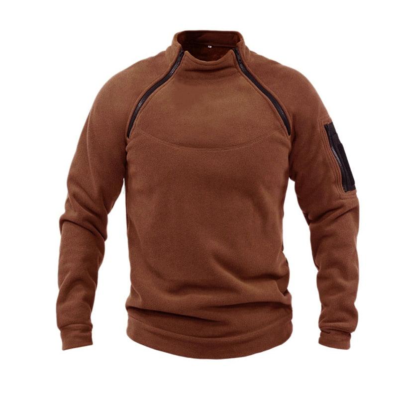 Men Winter Fleece Jacket Lightweight Tactical Casual Outdoor Windproof Coat