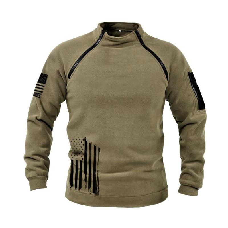 Men Winter Fleece Jacket Lightweight Tactical Casual Outdoor Windproof Coat