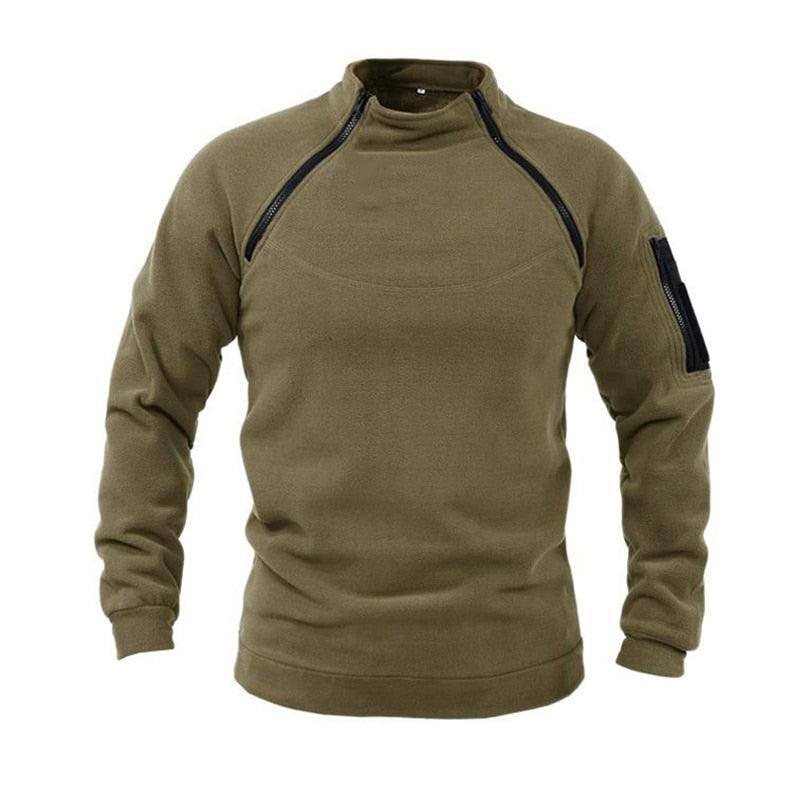 Men Winter Fleece Jacket Lightweight Tactical Casual Outdoor Windproof Coat
