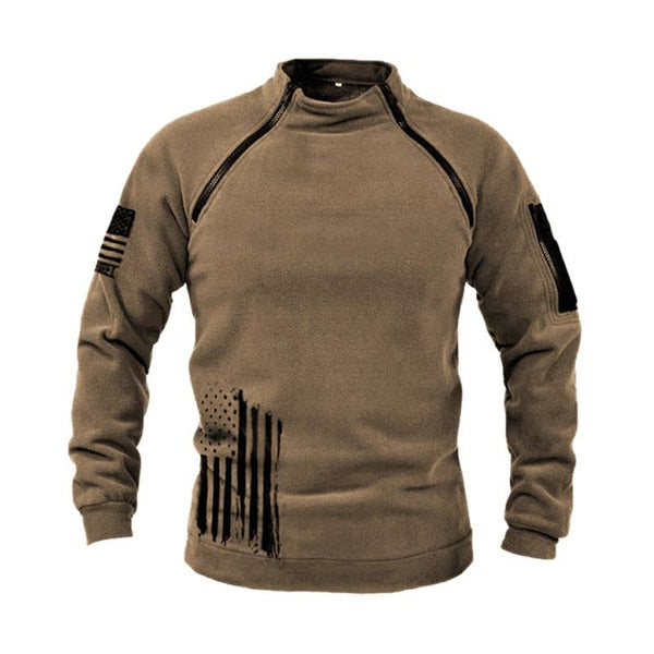 Men Winter Fleece Jacket Lightweight Tactical Casual Outdoor Windproof Coat