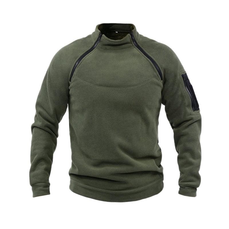 Men Winter Fleece Jacket Lightweight Tactical Casual Outdoor Windproof Coat