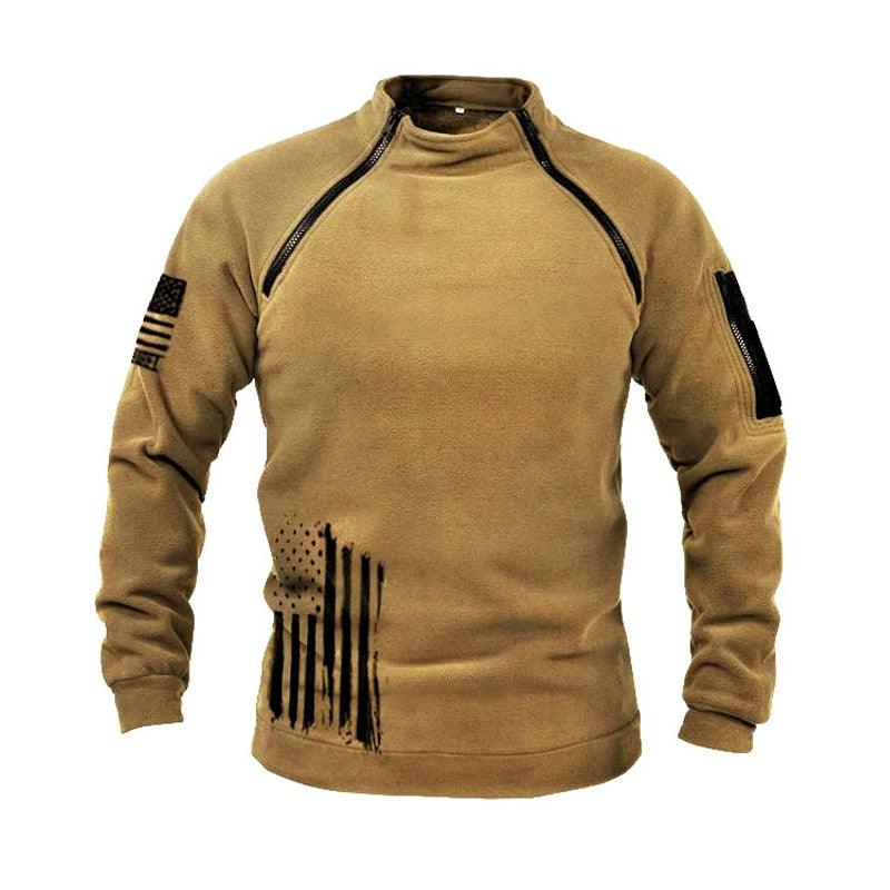 Men Winter Fleece Jacket Lightweight Tactical Casual Outdoor Windproof Coat