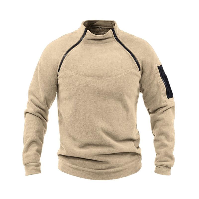 Men Winter Fleece Jacket Lightweight Tactical Casual Outdoor Windproof Coat