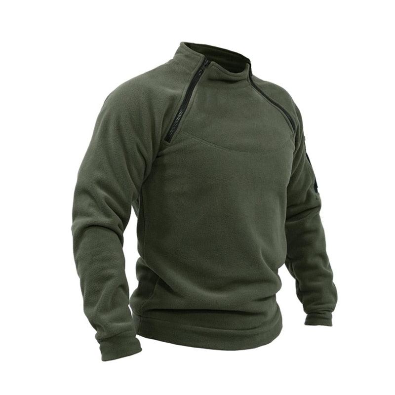 Men Winter Fleece Jacket Lightweight Tactical Casual Outdoor Windproof Coat