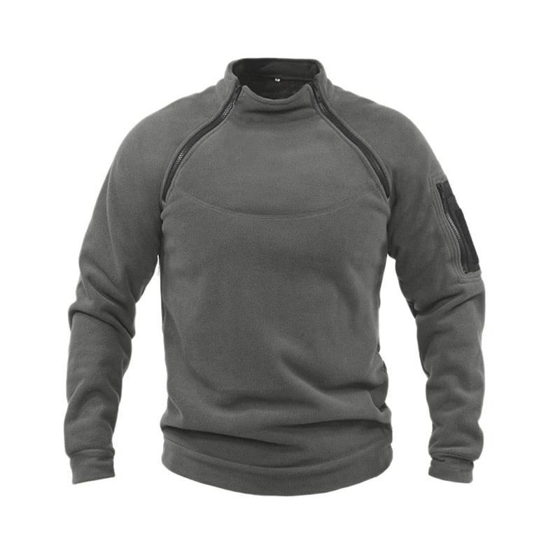 Men Winter Fleece Jacket Lightweight Tactical Casual Outdoor Windproof Coat