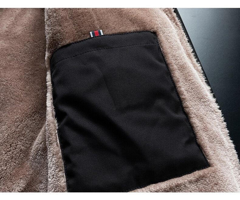 Men Winter Thick Fleece Windproof Casual Outdoor Hiking Travel Jacket