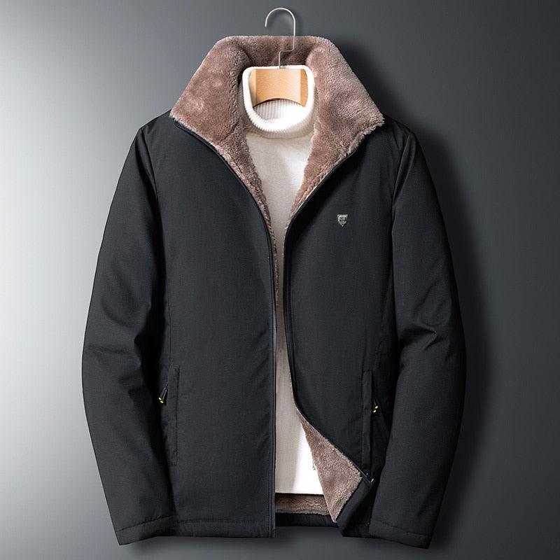 Men Winter Thick Fleece Windproof Casual Outdoor Hiking Travel Jacket