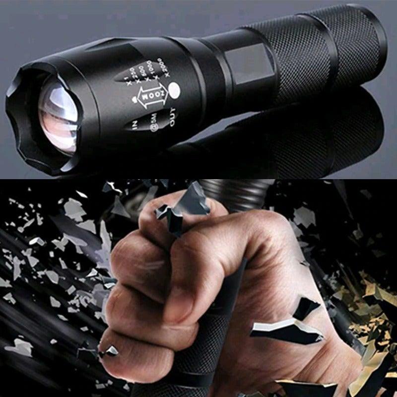 Waterproof Z45 Led Flashlight Ultra Bright Waterproof MINI Torch T6/L2/V6 zoomable 5 Modes 18650 rechargeable Battery for camping tactica Led Mini Water-Resistant Torch Light For Indoor & Outdoor Camping Hiking Accessories Gear