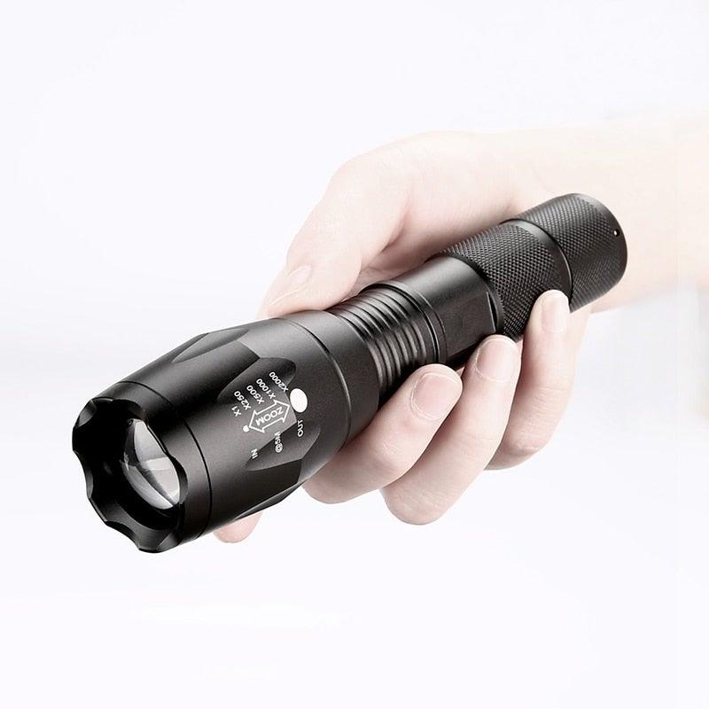 Waterproof Z45 Led Flashlight Ultra Bright Waterproof MINI Torch T6/L2/V6 zoomable 5 Modes 18650 rechargeable Battery for camping tactica Led Mini Water-Resistant Torch Light For Indoor & Outdoor Camping Hiking Accessories Gear