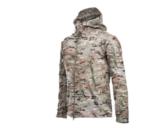Men Big Size Camouflage Waterproof Winter Tactical Hooded Windbreaker Jacket