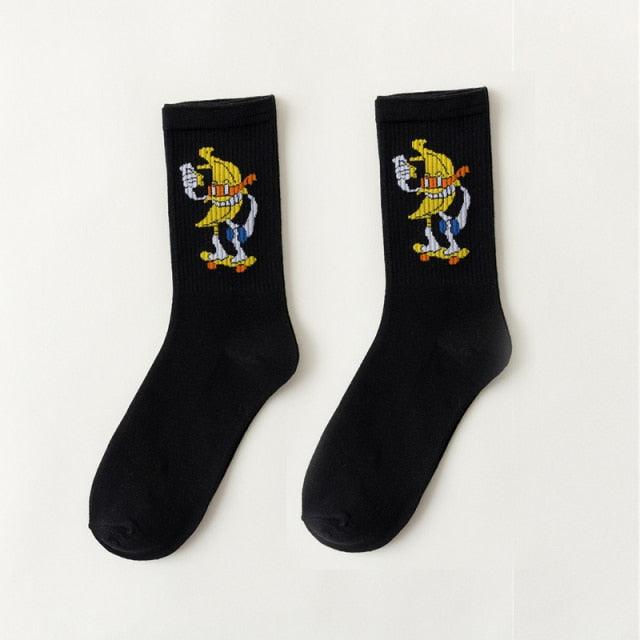 Women's Socks Combed Out Of Pure Cotton Colorful Cartoon Cute Funny Happy Kawaii Moon Strawberry Cactus Ankle Socks For Men And Women